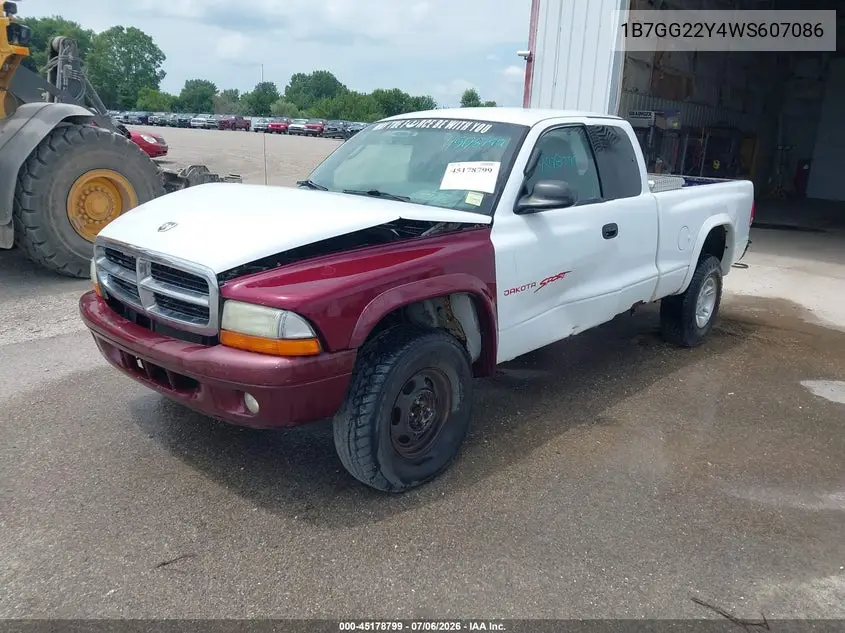 1998 Dodge Dakota Slt/Sport VIN: 1B7GG22Y4WS607086 Lot: 45178799