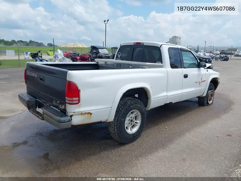 1998 Dodge Dakota Slt/Sport VIN: 1B7GG22Y4WS607086 Lot: 45178799