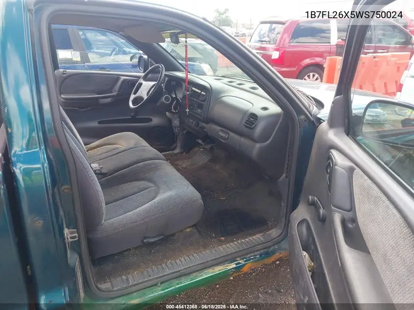 1998 Dodge Dakota Slt/Sport VIN: 1B7FL26X5WS750024 Lot: 45412368