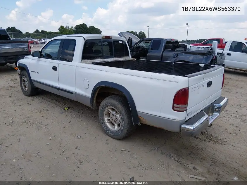 1998 Dodge Dakota Slt/Sport VIN: 1B7GL22X6WS563370 Lot: 45464516