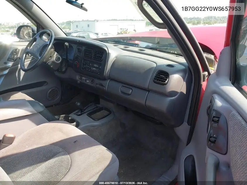1998 Dodge Dakota Slt/Sport VIN: 1B7GG22Y0WS657953 Lot: 45578510