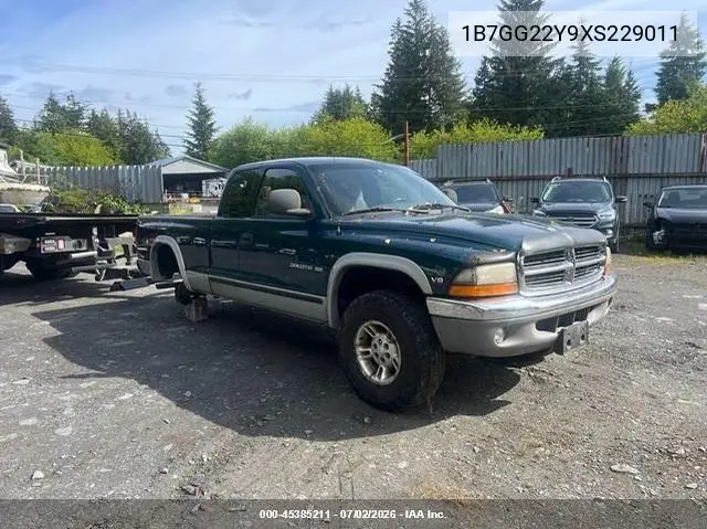 1999 Dodge Dakota Slt/Sport VIN: 1B7GG22Y9XS229011 Lot: 45385211