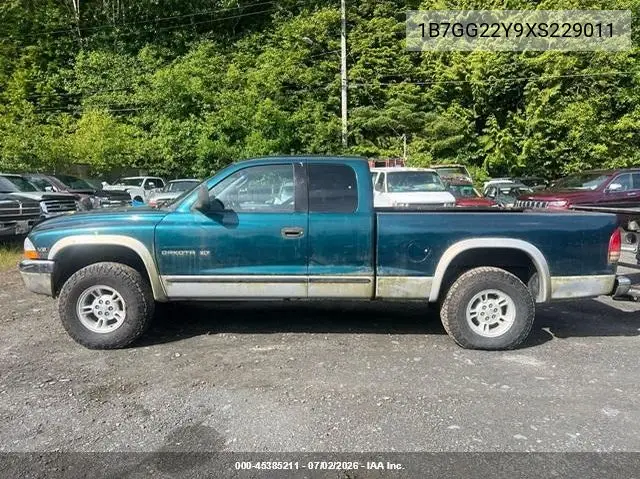 1999 Dodge Dakota Slt/Sport VIN: 1B7GG22Y9XS229011 Lot: 45385211