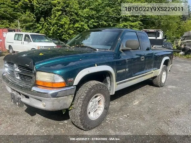 1999 Dodge Dakota Slt/Sport VIN: 1B7GG22Y9XS229011 Lot: 45385211