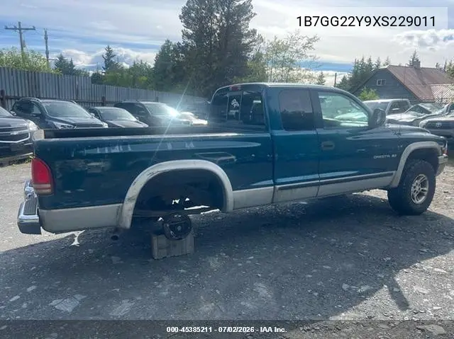 1999 Dodge Dakota Slt/Sport VIN: 1B7GG22Y9XS229011 Lot: 45385211