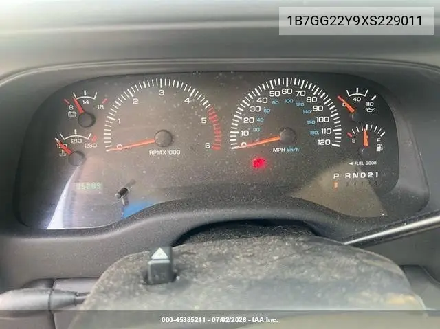 1999 Dodge Dakota Slt/Sport VIN: 1B7GG22Y9XS229011 Lot: 45385211