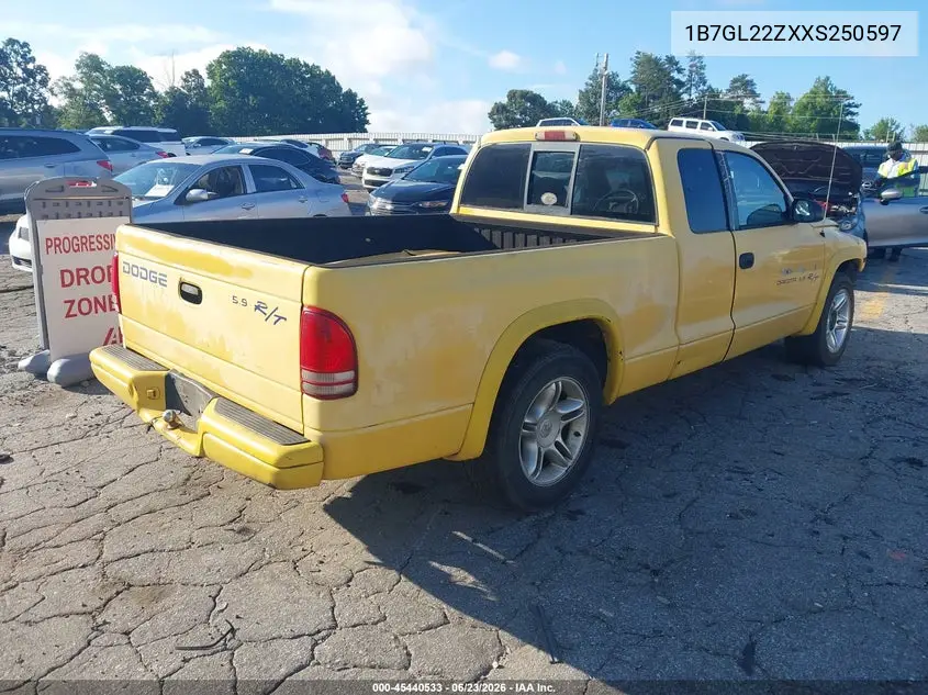 1999 Dodge Dakota Sport VIN: 1B7GL22ZXXS250597 Lot: 45440533