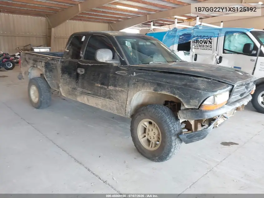 1999 Dodge Dakota Slt/Sport VIN: 1B7GG22Y1XS125192 Lot: 45565100