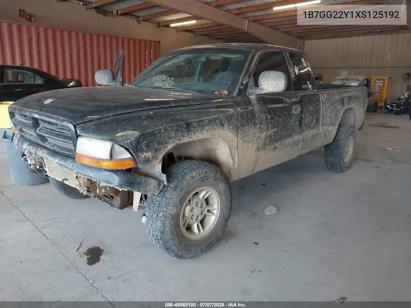 1999 Dodge Dakota Slt/Sport VIN: 1B7GG22Y1XS125192 Lot: 45565100