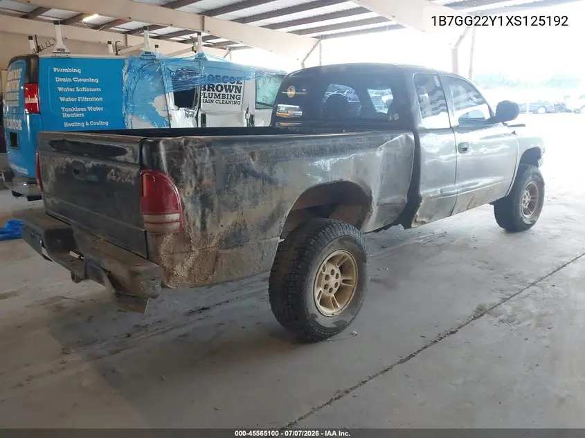 1999 Dodge Dakota Slt/Sport VIN: 1B7GG22Y1XS125192 Lot: 45565100