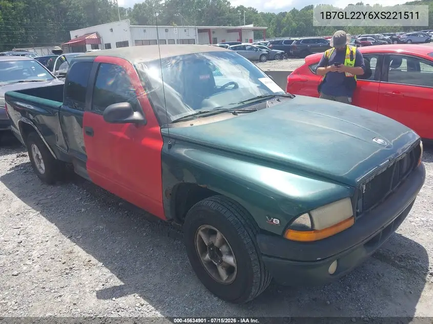 1999 Dodge Dakota Slt/Sport VIN: 1B7GL22Y6XS221511 Lot: 45634901