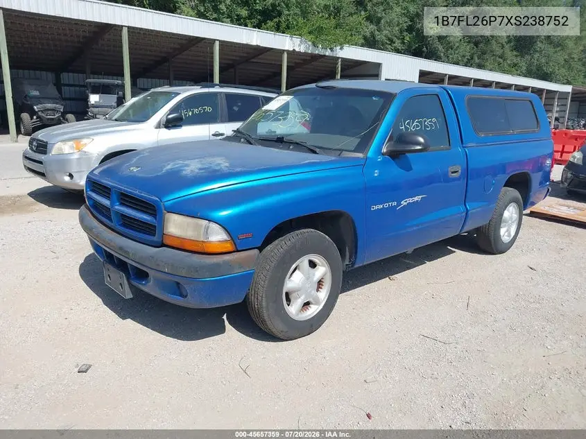 1999 Dodge Dakota Sport VIN: 1B7FL26P7XS238752 Lot: 45657359
