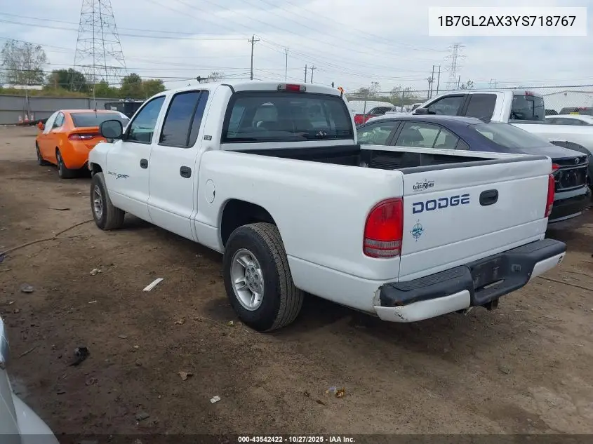 1B7GL2AX3YS718767 2000 Dodge Dakota Slt/Sport