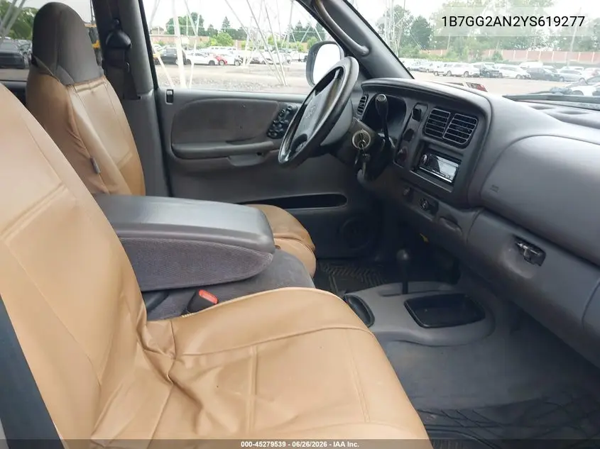 2000 Dodge Dakota Slt/Sport VIN: 1B7GG2AN2YS619277 Lot: 45279539