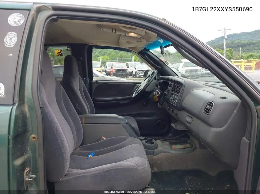 2000 Dodge Dakota Slt/Sport VIN: 1B7GL22XXYS550690 Lot: 45475699