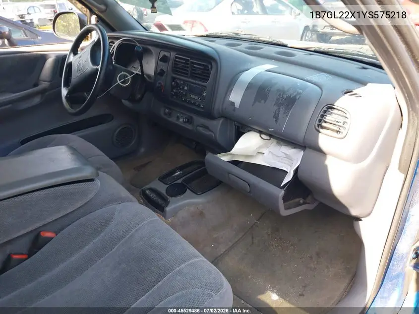 2000 Dodge Dakota Slt/Sport VIN: 1B7GL22X1YS575218 Lot: 45529486