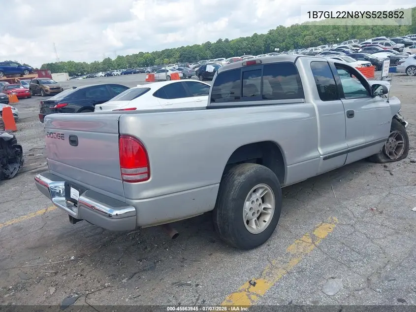 2000 Dodge Dakota Slt/Sport VIN: 1B7GL22N8YS525852 Lot: 45563945