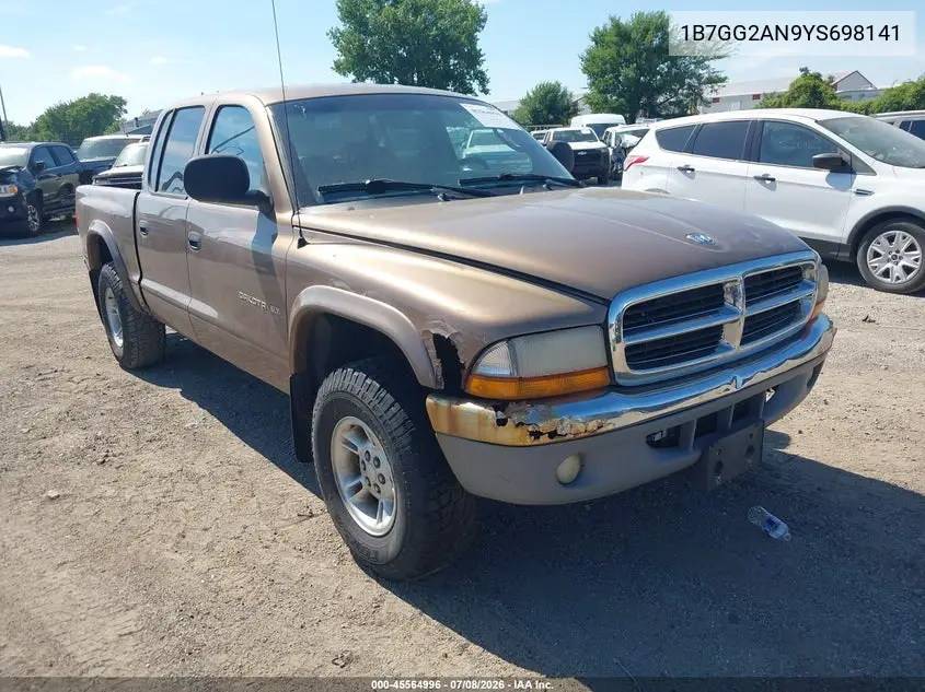 2000 Dodge Dakota Slt/Sport VIN: 1B7GG2AN9YS698141 Lot: 45564996