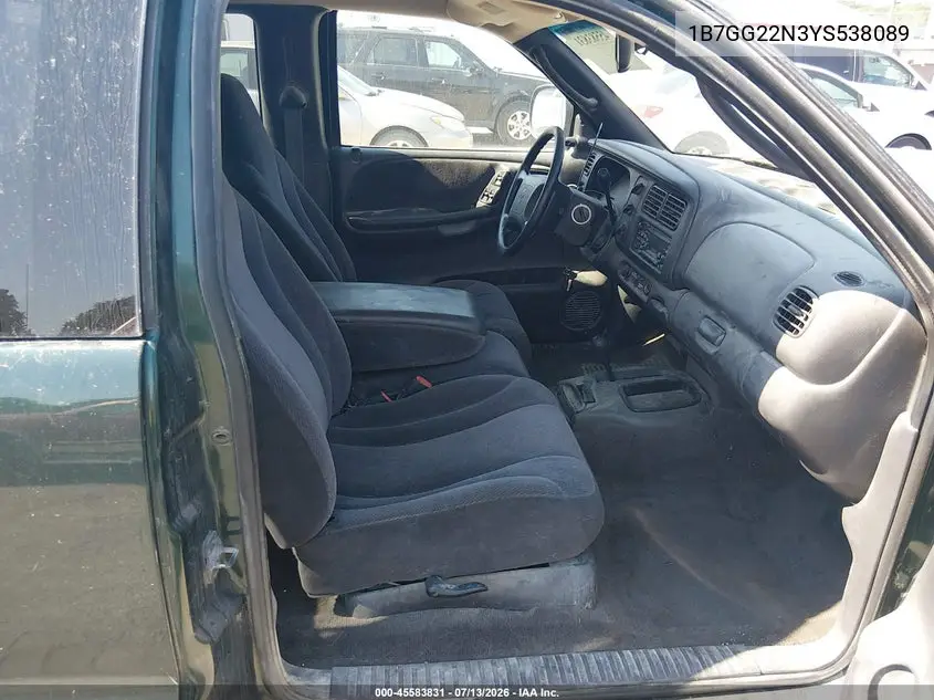 2000 Dodge Dakota Slt/Sport VIN: 1B7GG22N3YS538089 Lot: 45583831