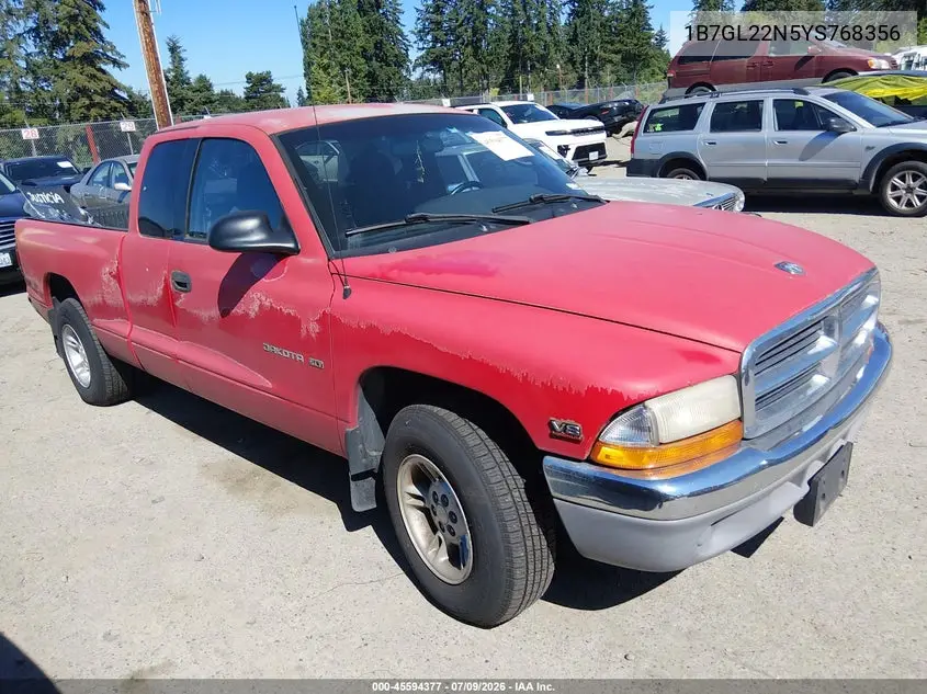 2000 Dodge Dakota Slt/Sport VIN: 1B7GL22N5YS768356 Lot: 45594377