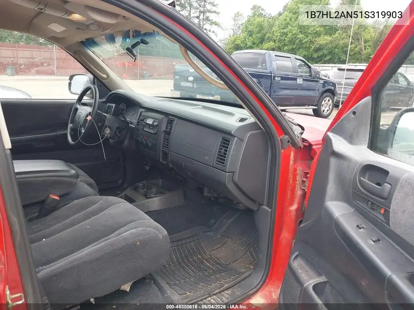 2001 Dodge Dakota Slt/Sport VIN: 1B7HL2AN51S319903 Lot: 45300816