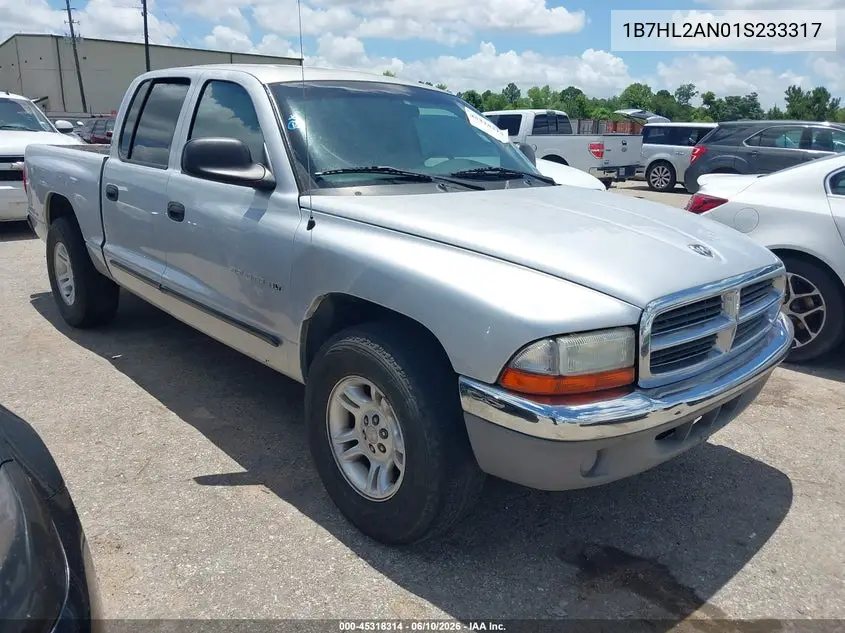 2001 Dodge Dakota Slt/Sport VIN: 1B7HL2AN01S233317 Lot: 45318314