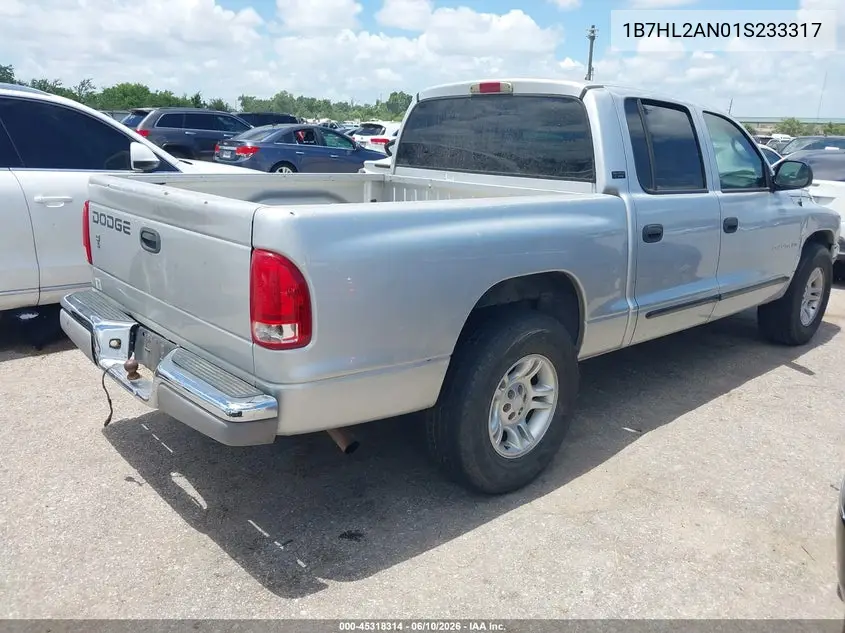 2001 Dodge Dakota Slt/Sport VIN: 1B7HL2AN01S233317 Lot: 45318314