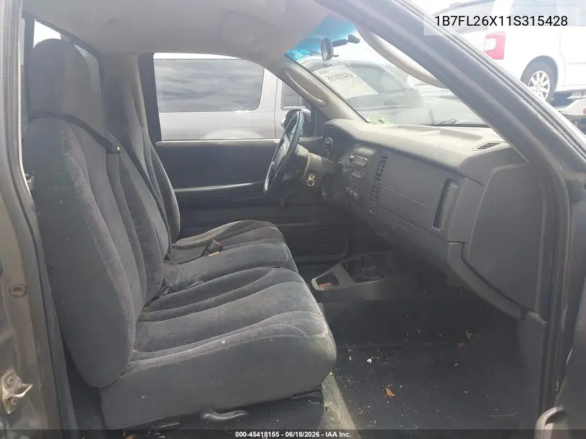 2001 Dodge Dakota Slt/Sport VIN: 1B7FL26X11S315428 Lot: 45418155