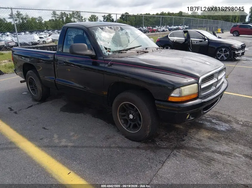 2001 Dodge Dakota Slt/Sport VIN: 1B7FL26X81S298045 Lot: 45421500