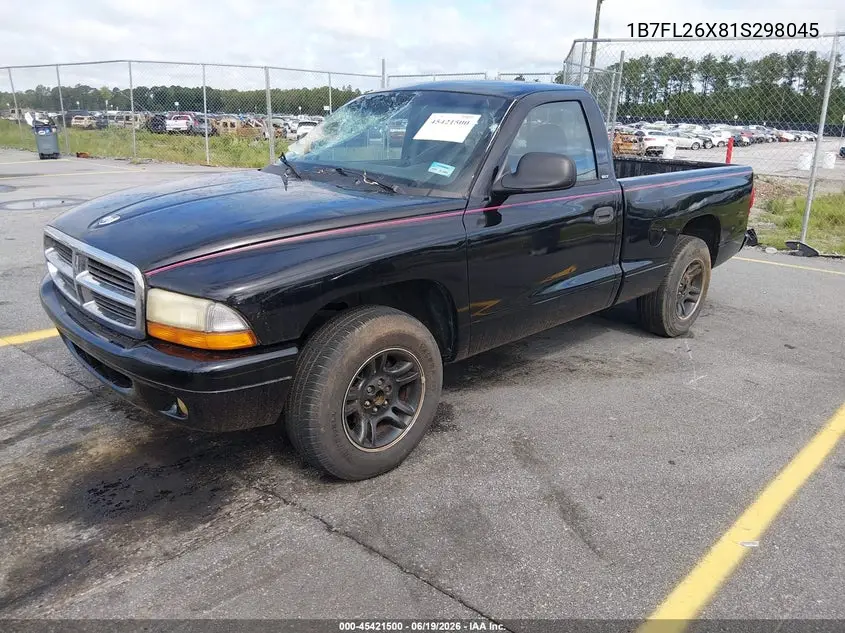 2001 Dodge Dakota Slt/Sport VIN: 1B7FL26X81S298045 Lot: 45421500