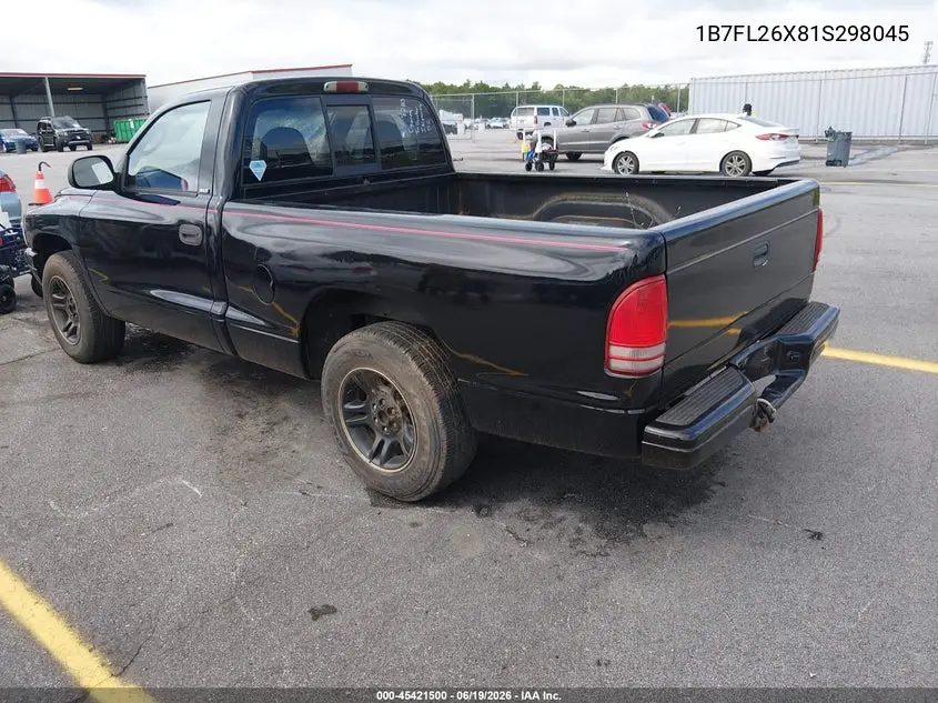 2001 Dodge Dakota Slt/Sport VIN: 1B7FL26X81S298045 Lot: 45421500