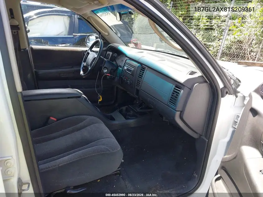 2001 Dodge Dakota Slt/Sport VIN: 1B7GL2AX81S209361 Lot: 45452990