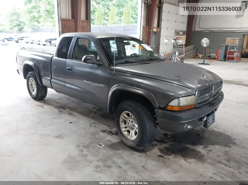 2001 Dodge Dakota Slt/Sport VIN: 1B7GG22N11S336003 Lot: 45466705