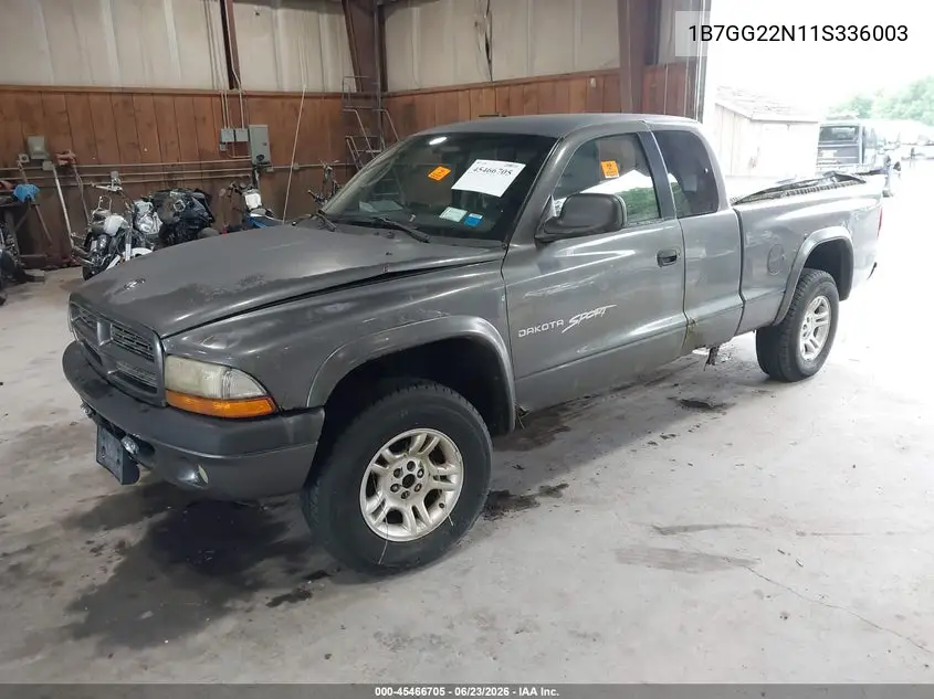 2001 Dodge Dakota Slt/Sport VIN: 1B7GG22N11S336003 Lot: 45466705