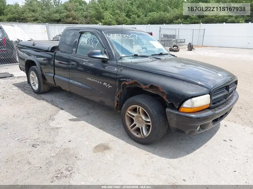 2001 Dodge Dakota Sport VIN: 1B7GL22Z11S167938 Lot: 45513367