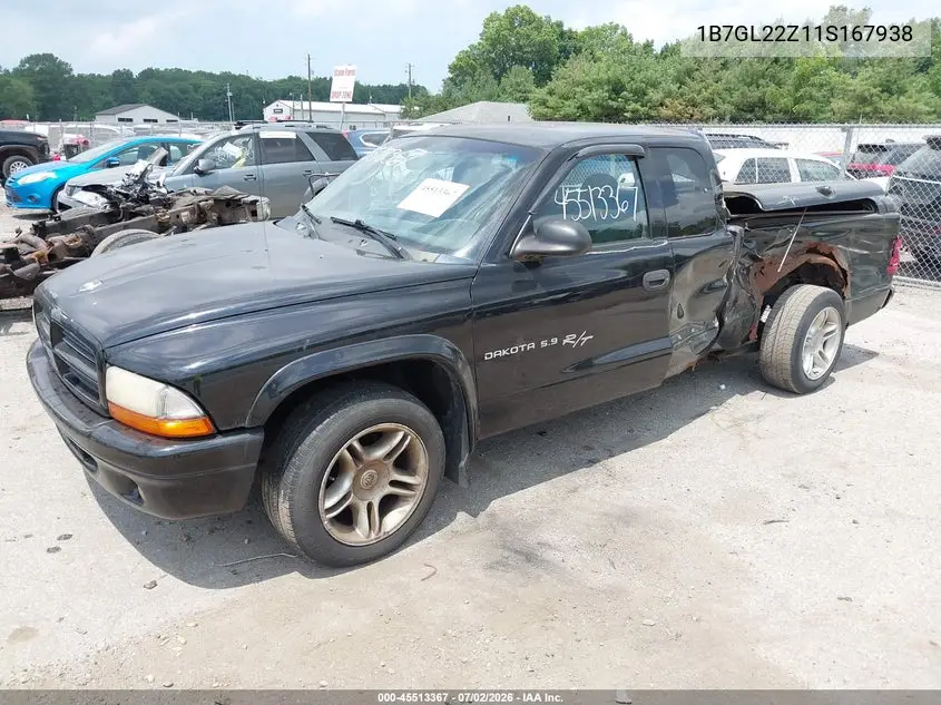 2001 Dodge Dakota Sport VIN: 1B7GL22Z11S167938 Lot: 45513367