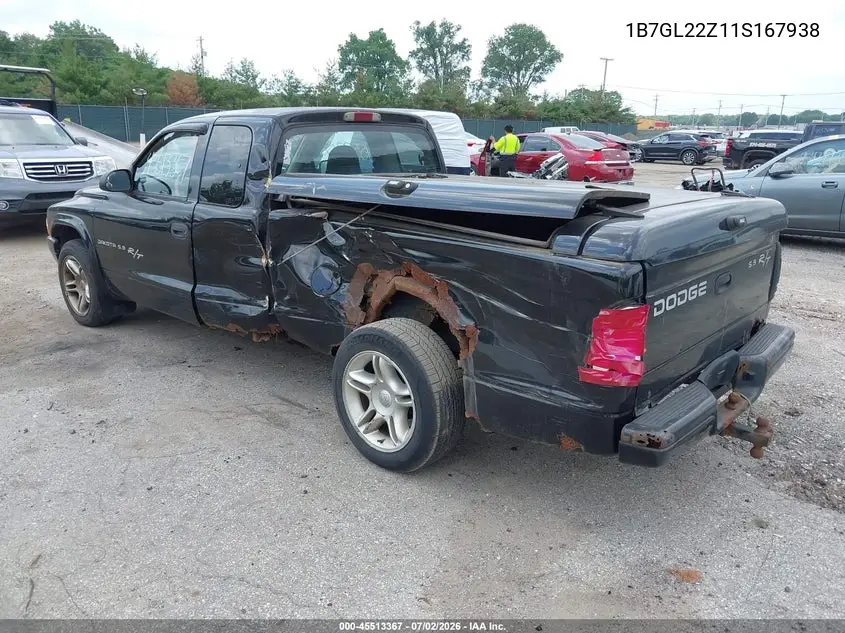 2001 Dodge Dakota Sport VIN: 1B7GL22Z11S167938 Lot: 45513367