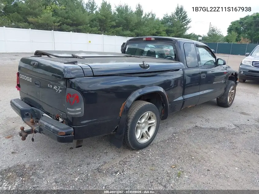 2001 Dodge Dakota Sport VIN: 1B7GL22Z11S167938 Lot: 45513367