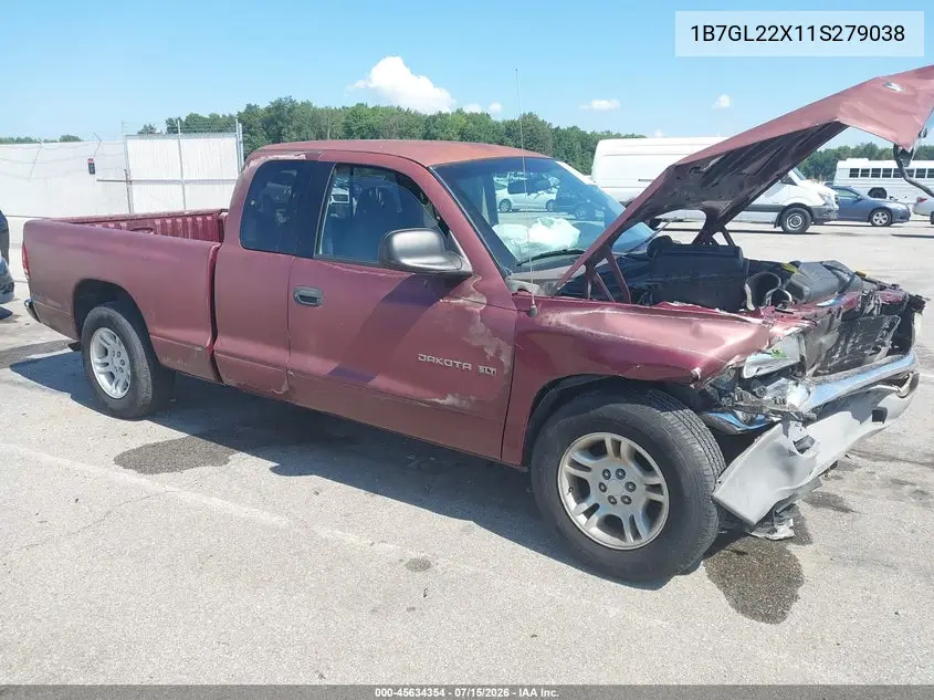 2001 Dodge Dakota Slt/Sport VIN: 1B7GL22X11S279038 Lot: 45634354