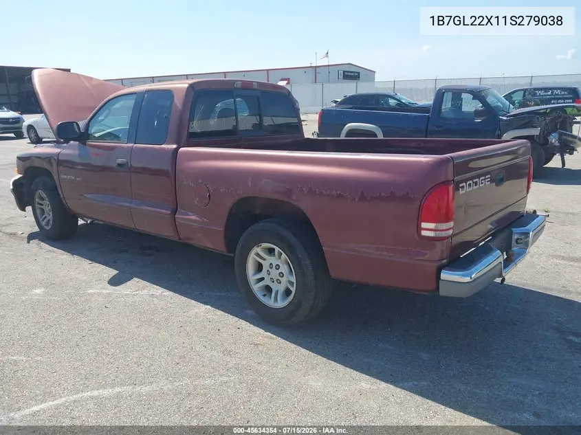 2001 Dodge Dakota Slt/Sport VIN: 1B7GL22X11S279038 Lot: 45634354