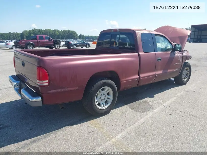 2001 Dodge Dakota Slt/Sport VIN: 1B7GL22X11S279038 Lot: 45634354