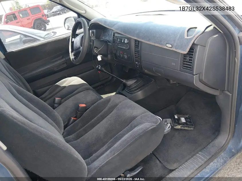 2002 Dodge Dakota Sport VIN: 1B7GL32X42S538483 Lot: 45189205