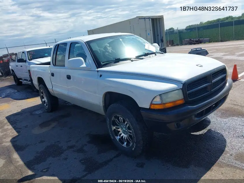 2002 Dodge Dakota Slt VIN: 1B7HG48N32S641737 Lot: 45419424