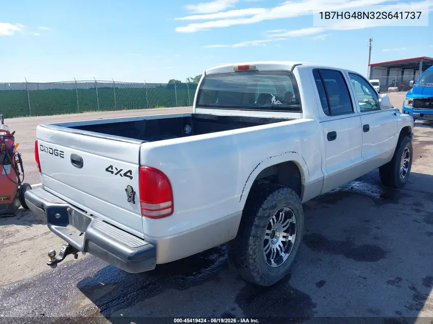 2002 Dodge Dakota Slt VIN: 1B7HG48N32S641737 Lot: 45419424