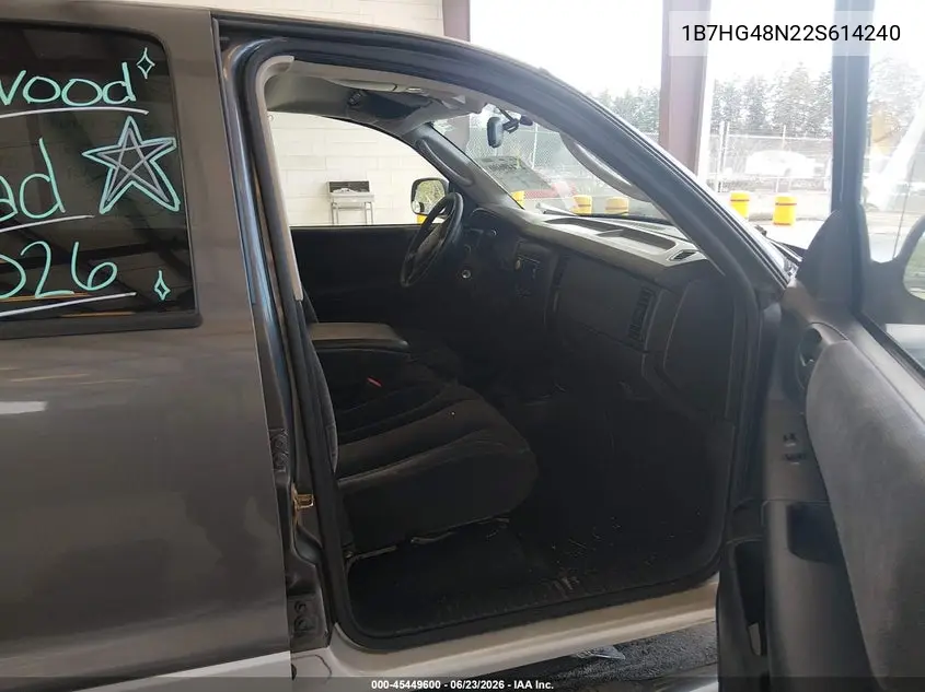 2002 Dodge Dakota Slt VIN: 1B7HG48N22S614240 Lot: 45449600