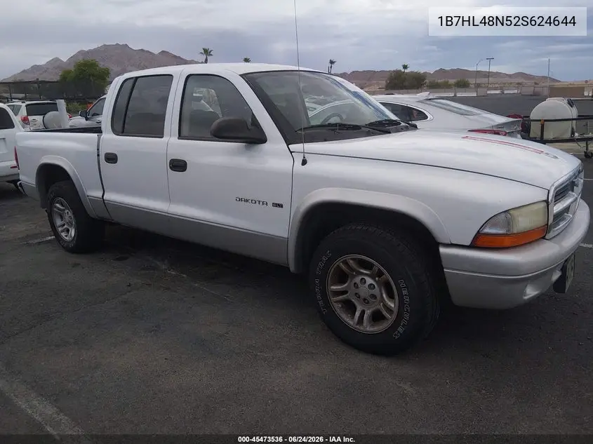2002 Dodge Dakota Slt VIN: 1B7HL48N52S624644 Lot: 45473536