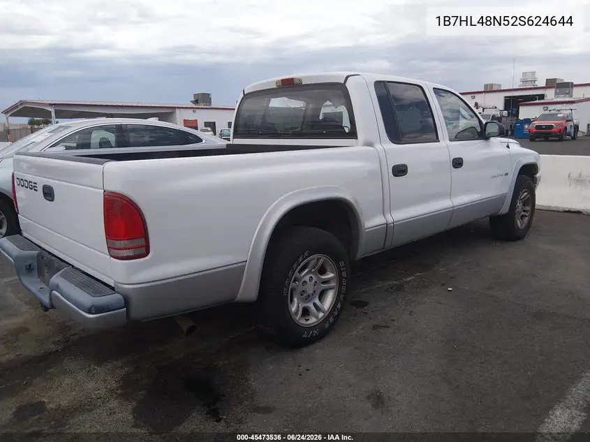 2002 Dodge Dakota Slt VIN: 1B7HL48N52S624644 Lot: 45473536