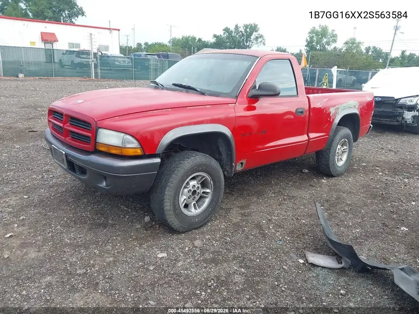 2002 Dodge Dakota VIN: 1B7GG16XX2S563584 Lot: 45492556