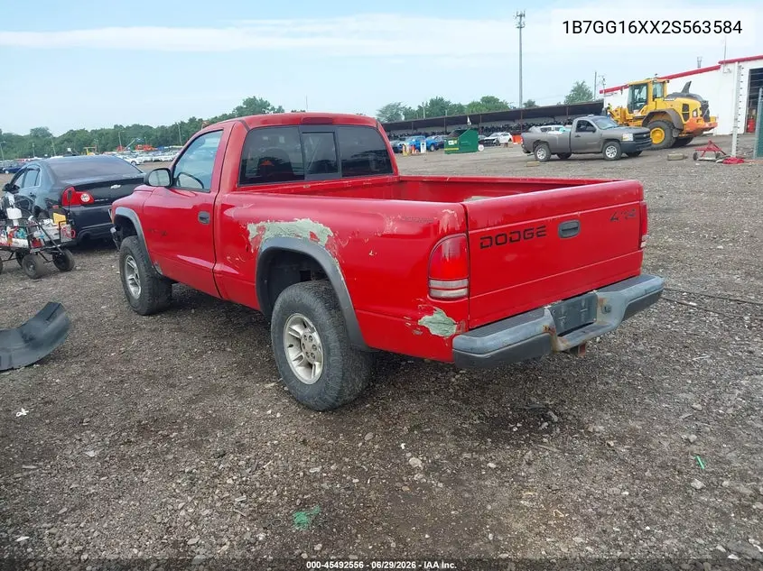 2002 Dodge Dakota VIN: 1B7GG16XX2S563584 Lot: 45492556