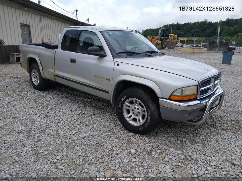 2002 Dodge Dakota Slt VIN: 1B7GL42X12S651328 Lot: 45571805